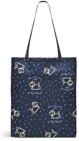 RADLEY London Responsible Foldaway Shopper Tote Bag April Showers in Ink Navy Blue