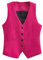 REHJJDFD Chaleco de traje para mujer con cuello en V y botonadura simple, color rojo rosa, ajustado, corto, asimétrico, delgado, sin mangas, fucsia, M