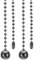 PATIKIL 1M 3.3ft Ceiling Fan Pull Chain, 2 Pcs Beaded Pulls Cord Extender Ball Pendant for Fan Light Chandelier Table Lamp Pulling Switch, Black