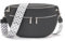 Snmoec umhängetasche damen gross bauchtasche damen groß Vegan Leder crossbody bag damen groß gürteltasche damen tasche damen dunkelgrau
