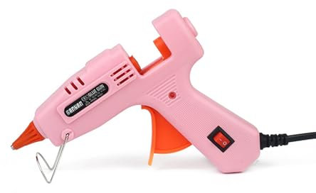 Hot Glue Gun,30W Mini Cordless Hot Glue Gun with 50pcs Glue Gun Sticks,Hot Glue Gun for Crafting,Fast Heating, for DIY Craft School Projects Art Repairs Festival Decoration(Pink)