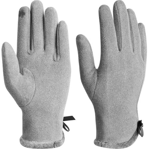 Vagasi Damenhandschuhe Winterhandschuhe mit Schleife für Damen, Touchscreen-Handschuhe, Warme Winterhandschuhe für kaltes Wetter, Damenhandschuhe zum Autofahren, Radfahren, Partys