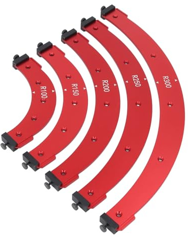 Modèles de Routeur de Gabarit de Rayon, R100, R150, R200, R250, R300 Modèles de Routage de Rayon de Coin en Alliage D'aluminium avec Dispositifs de Positionnement, Gabarit de