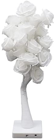 CHFUNE LED Rosen Tischleuchte, Blume Tischlampe, LED-Nachtlicht, Rosenbaum-Lampe für Beleuchtung und Dekoration in Schlafzimmern, Esszimmern, Arbeitszimmern, Wohnzimmern