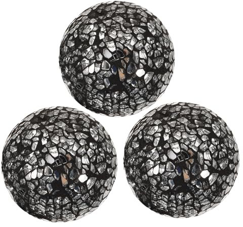 Alipis Dekorative Glaskugeln 3 Stück Aus Glas Und Schaumstoff 3,1 Zoll Für Tischdekoration Indoor Outdoor Für Zuhause Hochzeits Und Partydeko