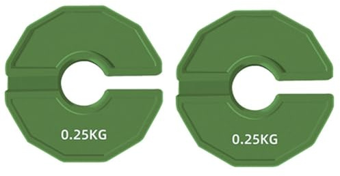 Luobannm 2PCS Fitnessstudio Mikro Typ Platten Hantelbruchteil Gewichtplatte Gummigewichtsplatten Platten Add-On Öffnung 35mm 0,5KG