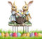 CHIHOLEN Osterdeko Outdoor, Gartenstecker Ostern, Frühlingsdeko Draußen, Osterhasen Figuren Vintage Garten Stecker Deko, 2D Acryl Ostern Deko für Draußen Drinnen Garten(C)