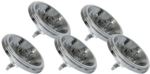 NCC-Licht 5 x Reflektor AR111 35W G53 12V warmweiß 2800K, dimmbar, Strahler mit 8° Abstrahlwinkel