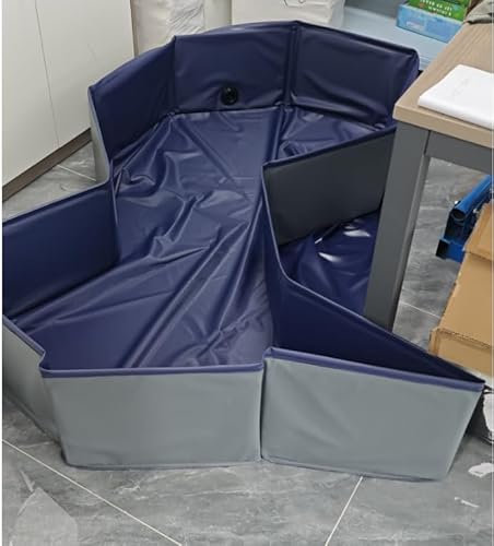 Haozozo Piscine pour Chien 120x30 cm, Bassin Renforcé pour Grands Chiens en PVC Durable, Piscine Pliable Sécurisée Antidérapante pour Chien - Hund Planschbecken Dog Pool (120 * 30cm)