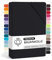 LARAWELL Spannbettlaken 140x200cm Baumwolle, bis 160x200, schwarz, Spannbetttuch Jersey (gekämmt), Matratzenhöhe bis 22 cm, bügelfrei, atmungsaktiv, formstabil