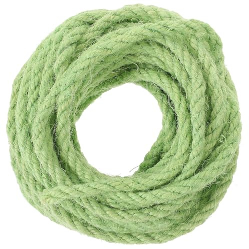 Katzenbaum Sisalseil 10m Grün 6mm für Kratzbaum Selbstgemacht | Natürliche Fasern, Spiralgeflochtene Struktur, 1 Packung, für Bastelprojekte, Gartenarbeiten und Reparaturen