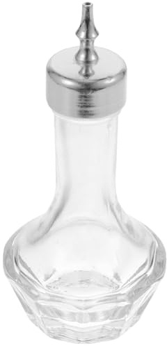 FRCOLOR Dosatore per Cocktail Dispenser di Bitter Decorativo Argento in Vetro Stile Giapponese Vintage 30ml Leggero e Portatile per Bar e Feste