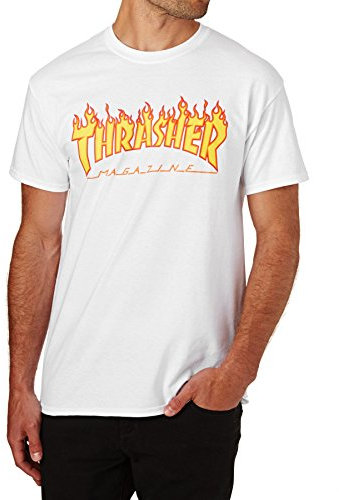 THRASHER Erwachsene T-Shirt Flame XXL weiß