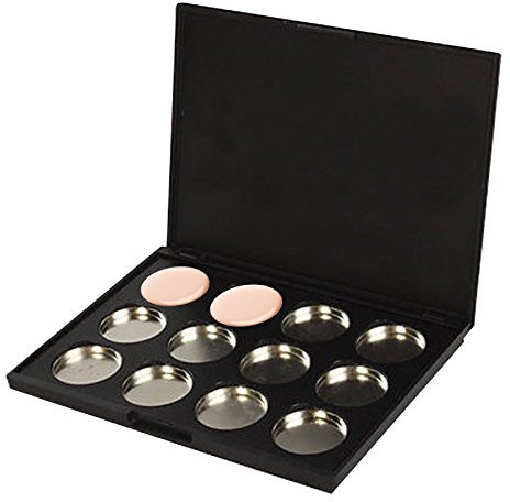 ENET 12 Gittertöpfe Leere Magnetische Lidschatten Palette Zinnpfan