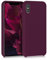 kwmobile Cover per Apple iPhone X Custodia - Back Case per Smartphone in Silicone TPU - Protezione Gommata - viola bordeaux