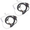 HYS Lot de 2 écouteurs intra-auriculaires avec microphone PTT pour talkie-walkie Kenwood Puxing Wouxun Baofeng