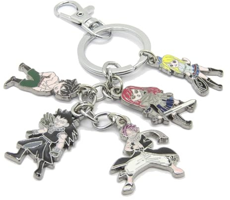 Multiculture - Porte-clés avec 5 figurines Chibi Anime - Pour les fans de Fairy Tail (Magicien)