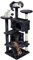 costoffs Cat Tree 137cm Large Cat Tower with Scratching Posts Spacious Condos and Ladder for Indoor Cats, Black