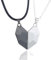 Xinlon 2 Stück Herz-magnet-paar-halskette, Magnetisches Ketten-puzzle für Paare, Magnetic Necklace for Couples, Yin Yang Couple Necklace Magnetic für Freund Freundin Ehemann Ehefrau Bester Freund