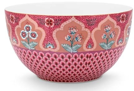 Pip Studio 51003196 Flower Festival scallop deco Bowl dark pink 18 cm (1 Stück)