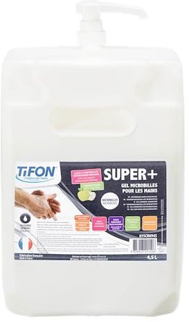 Tifon Super Gel Nettoyant Mains avec Pompe Bidon, 4.5L