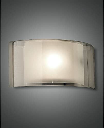 Fabas Luce Wandleuchte ALIDE, E27, IP20, grau, transparent