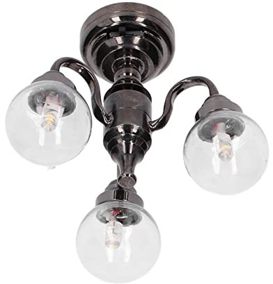 Jopwkuin Miniature per casa delle bambole in scala 1:12 Lampadario per casa delle bambole realistico e facile da usare Ampiamente usato Sicuro da usare per la casa delle bambole