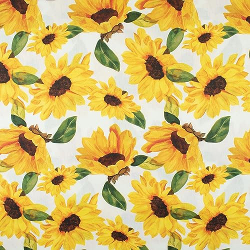 Baumwollstoff Popeline Sonnenblumen