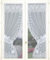 HOME MAISON - Paire de Rideaux Bonne-Femme Dentelle et Franges Polyester Blanc 60x120 cm