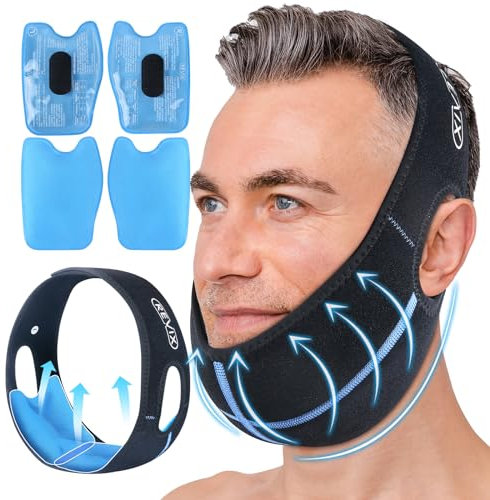 REVIX Wisdom Zahn Kühlpads Kopfwickel mit 3D-Nähkiefer-Eisbeutel für Gesicht, Oralchirurgie, Schmerzlinderung für TMJ, Zahnextraktion und entfernte Zähne, extra eng anliegende Passform, 4 Stück