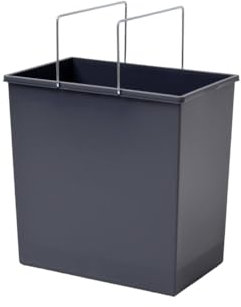 Hailo Inneneimer 1050209 | Abfalleimer 24 Liter mit Deckel | in den Maßen 345 x 220 x 350 mm | Dunkelgrau