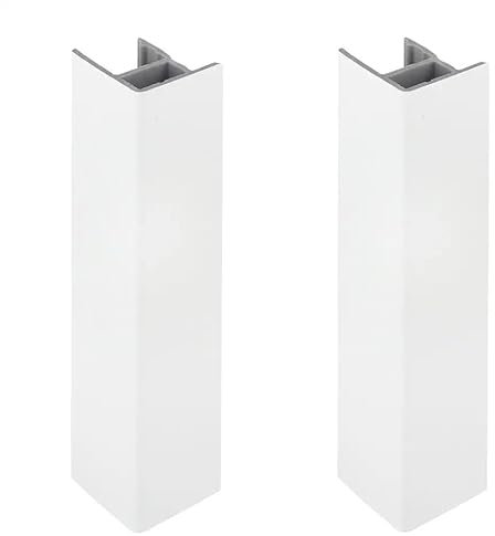 2x Jonction de plinthe 120mm finition blanc mat Cuisine Raccord Connecteur Pied de meuble Profil PVC Plastique