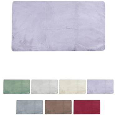 JARDIN202 - Alfombra Interior de Pelo Corto Antideslizante - Estera 100% Poliéster para Salón, Dormitorio y Sala de Estar | 60x90 cm (Lila)