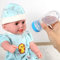 Uadme Biberón Para Bebés,Biberón De Silicona De 90 Ml Para Bebés Y Niños Pequeños Con Cuchara,Alimentador Exprimible De Cereales Para Alimentos Frescos,Caliente,Para Alimentación Infantil(Azul)