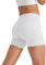 Glacspyg Radlerhose Damen Kurze Sporthose V-Taille High Waist Gym Shorts Kurze Leggings für Yoga Gym Fitness Laufen Weiß L