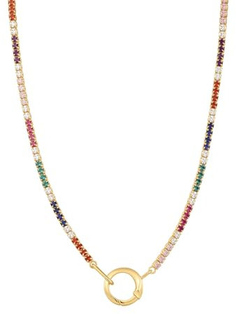 ANIA HAIE Damen-Kette 925er Silber Farbstein One Size, Gold 32025427