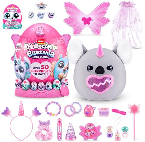 Eggzania Fairy Mania de ZURU, Peluche, Peluche Coleccionable, Huevos Sorpresa, Accesorios ponibles, Slime, Juguetes para niñas (37.7 cm), (Koala)