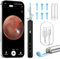 Ohrenschmalz Entferner Otoskop, OUTACT 1080P HD Ohrenreiniger mit 6 Ohrlöffeln, 3,5 mm Ear Ceaner mit 6 LEDs, IP67 Wasserdichte Ohrreiniger mit Kamera für iPhone, iPad und Android-Smartphones(Schwarz)