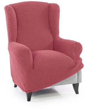 FAVERTI® Super elastischer Bezug für Ohrensessel, 1-Sitzer, 70 bis 100 cm, Modell Novele, helles Fuchsia, hochwertiger Schutz aus Jacquard-Stoff, Baumwoll-Touch, Ohrensesselschutz
