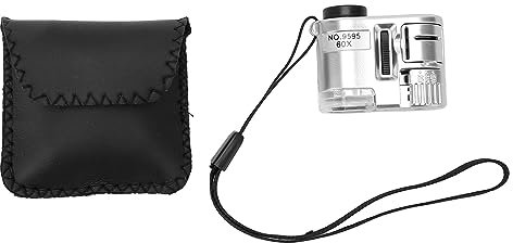 Mini-Mikroskop, 60-fache Mini-Taschenmikroskop-Lupe Mit LED-Licht, Tragbares Mikroskop Mit UV-Währungserkennungslampe Für Geldschmuck