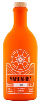 Mandarina Gin-Likör 25% Vol. 0,5l - mit 11 Botanicals wie Mandarine, Orange, Limette, Wacholder... handcrafted Citrus Gin Liqueur