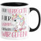 Nur Verrückte Hier Komm Einhorn Wir Gehen Tasse Geschenk Spruch für Frauen Einhorn-Liebhaber (Schwarz)