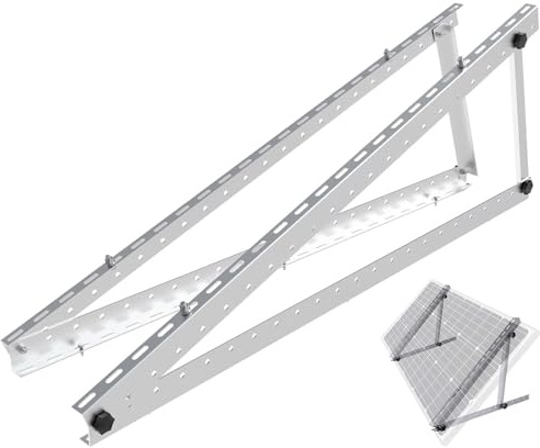 revolt Solarpanelhalter: Verstellbare Aluminium-Solarpanel-Halterung, 48 / 118 cm, bis 150 kg (Solarpanelhalterung, Solaranlage Wandhalterung, Camping)