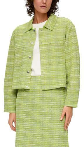 s.Oliver Kastige Bouclé-Jacke mit Durchzugkordel