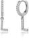 TINGN Ohrringe für Mädchen, 925 Sterling Silber Post kleine Silber Huggie Hoop Ohrringe Buchstabe L Initial baumeln Ohrringe für Frauen Teenager Mädchen Kinder Schmuck Mutter Valentinstag Geschenke
