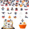 GoldRock Halloween Essbare Tortendeko, 60 Stk Halloween Tortendeko Essbar,Hexen Kürbis Horror Deko Torte,Fledermaus Geist Esspapier Kuchendeko,Halloween Spinne Muffin Cupcake Topper Kuchen Deko Essbar