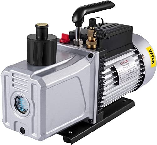 VEVOR Vakuumpumpe 12CFM Unterdruckpumpe 1HP 0,3 Pa Hocheffiziente Vakuumpumpe Ideal geeignet für Haushaltsklimatisierung, Kfz-Wartung, Vakuumverpackungen