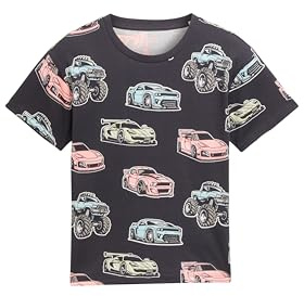 TOM TAILOR Jungen Kinder Oversize T-Shirt mit Auto-Allover-Print
