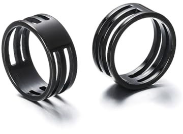 Wisafory 2 Stück Sprungring Edelstahl Offnungswerkzeuge Biegeringe Öffner Kreis Werkzeug Splitting Tools für Schmuckherstellung DIY Handwerk Herstellung Projekte Heimwerkerarbeiten Schwarz 19mm