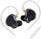 KZ PRX Planar Driver HiFi Eabruds, KZ Hi-Res Auricolari per audiofili. Auricolari in-ear con pin da 0,75 mm per live/gioco/sport (con microfono, nero)